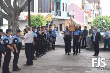 Telde despide con honores y lágrimas a su agente Martín Calzada (Foto Francisco Javier Santana)